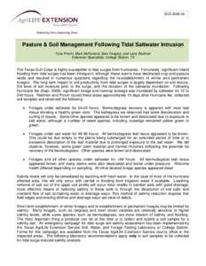 Microsoft Word - Pasture Management Following Saltwater Intrusion Final.doc