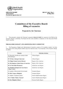 EXECUTIVE BOARD 131st session Provisional agenda item 8.2 EB131/7 Add.1 Rev.1 28 May 2012