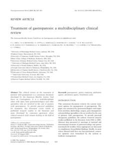 Neurogastroenterol Motil[removed], 263–283  doi: [removed]j[removed]00760.x REVIEW ARTICLE