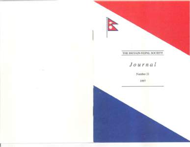 I THE BRITAIN-NEPAL SOCIETY Journal Number 21