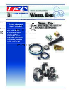Parts for all brands of trailers.  3 ®