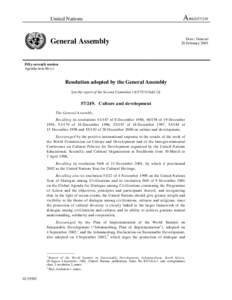 United Nations  General Assembly A/RESDistr.: General
