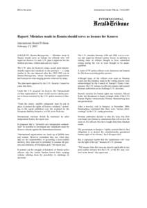 Microsoft Word - IHT - Mistakes made in Bosnia should serve as lessons for Koso