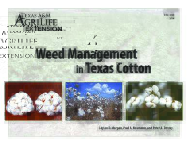 ESCWeed Management in Texas Cotton