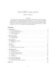 Quantum field theory / Topological quantum field theory / Topology / Floer homology / Homology / Structure