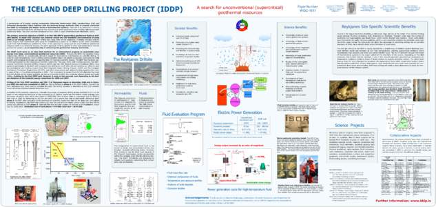 THE ICELAND DEEP DRILLING PROJECT (IDDP) A consortium of 3 major energy companies (Hitaveita Sudurnesja (HS), Landsvirkjun (LV) and Orkuveita Reykjavikur (OR)) together with the National Energy Authority (OS) in Iceland,
