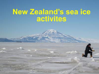 New Zealand’s sea ice activites Weddell Sea