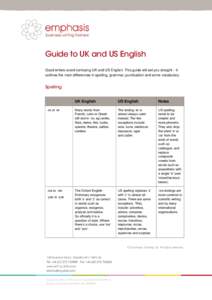 Microsoft Word - Comparative guide to UK and US English