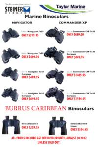 Price List - Steiner Binoculars