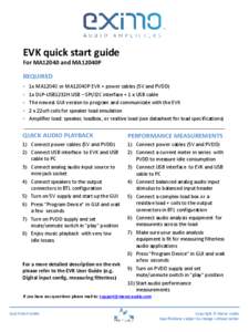 EVK quick start guide For MA12040 and MA12040P REQUIRED -