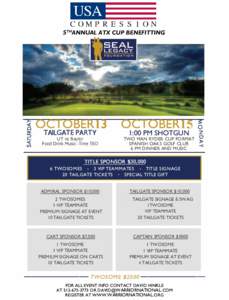 5 7HANNUAL ATX CUP BE.NE.FITTING  � OCTOBER13 �  t­