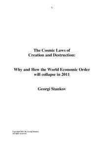 -1-  The Cosmic Laws of Creation and Destruction:  Why and How the World Economic Order