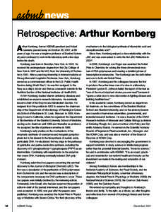 asbmb news Retrospective: Arthur Kornberg A