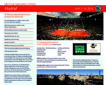 MUTUA MADRID OPEN  Madrid May 1–10, 2015