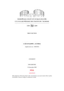 FIRST SECTION  CASE OF KOPPI v. AUSTRIA (Application noJUDGMENT