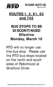 Microsoft Word - Robinhood Drive Bus Stops removal