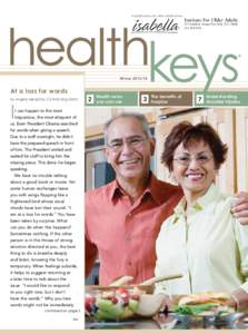 A publication for older adults from  Institute For Older Adults 515 Audubon Avenue New York, N.Y9224