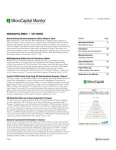 MicroCapital Monitor  MARCH 2011 |