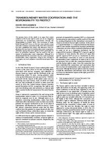 4-Devlaeminck_WL Article Template:18 PageWATER LAW : DEVLAEMINCK : TRANSBOUNDARY WATER COOPERATION AND THE RESPONSIBILITY TO PROTECT