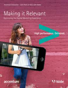 Accenture Interactive – Joint Point of View with Adobe  Making it Relevant
