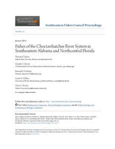 Southeastern Fishes Council Proceedings Number 55 JanuaryFishes of the Choctawhatchee River System in