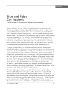 Chapter 7  True and False Confessions The Efficacy of Torture and Brutal Interrogations