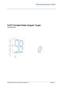 K-DT1 Portable Radar Doppler Target User Manual © RFbeam Microwave GmbH www.rfbeam.ch  Page 1/9