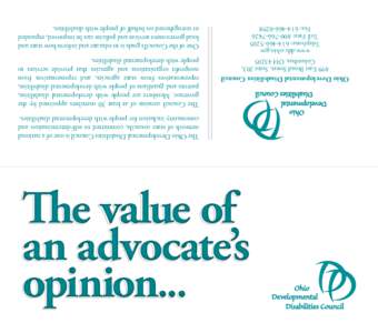 The Value of an Advocates Opinion