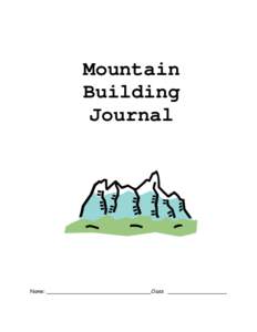 Mountain Building Journal Name: