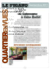 Quartier en vues : Le 5ème de Labrouste à Zaha Hadid - LE FIGARO - Septembre 2011