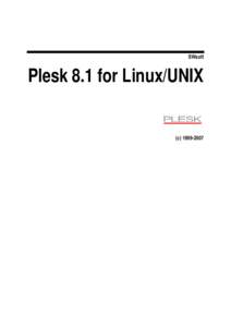 SWsoft  Plesk 8.1 for Linux/UNIX