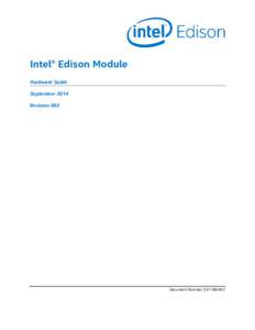 Intel® Edison Module Hardware Guide September 2014 Revision 002  Document Number: 