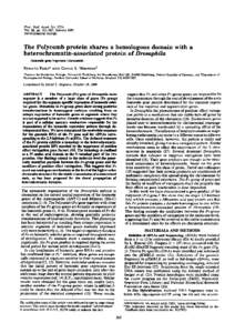 Proc. Nati. Acad. Sci. USA Vol. 88, pp[removed], January 1991 Developmental Biology The Polycomb protein shares a homologous domain with a heterochromatin-associated protein of Drosophila