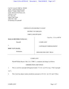Case 3:15-cvAC  Document 1 Filed