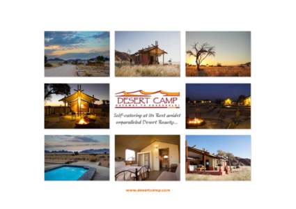 www.desertcamp.com  Das Desert Camp ist nur 5 km entfernt vom Einfahrtstor zum Sossusvlei und Sesriem-Canyon im Namib Naukluft Park gelegen. Im Schutz von Jahrhunderte alten Dornenbäumen bietet das