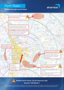 Perth Basin Airspace Infringement Hot Spots Bindoon Restricted areas Confirm status of restricted areas prior to entry.