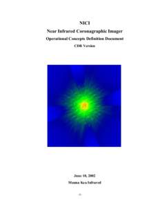 NICI Near Infrared Coronagraphic Imager Operational Concepts Definition Document CDR Version  June 10, 2002