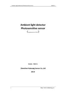 Ambient light detector/Photosensitive sensor  HW5P-1 Ambient light detector Photosensitive sensor