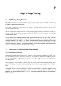 9   9.0  High Voltage Testing