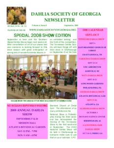 DAHLIA SOCIETY OF GEORGIA NEWSLETTER BO-BAY B-SC– LB Y/L FLOWER OF THE YR  Volume 6, Issue 9