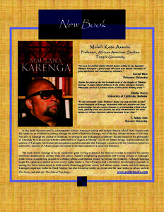 New Book Molefi Kete Asante Professor, African American Stud ies Temple Uni versi ty 
