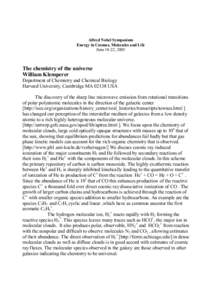 Microsoft Word - Klemperer_The chemistry of the universe copy 1.doc