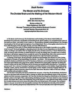 Book Review The Master and his Emissary The Divided Brain and the Making of the Western World RMIJ