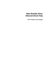 Allen-Bradley Slave Ethernet Driver Help