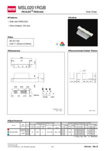 MSL0201RGB Data Sheet PICOLEDTM-RGB-side lFeatures