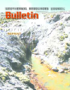 Geothermal ResourceS Council  Bulletin REPRINT Letter from Peru by Susan Fox Hodgson
