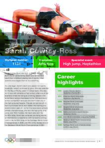 Getty Images  New Zealand Olympic Ambassador Sarah Cowley-Ross Olympian number: