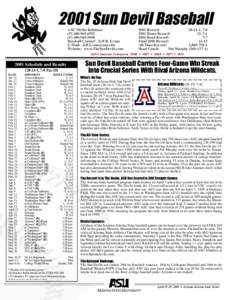 2001 Sun Devil Baseball ASU Media Relations (P[removed]F[removed]Baseball Contact: Jeff R. Evans E-Mail: [removed]