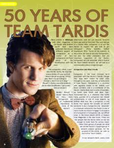 Many articles in Whotopia and other magazines in the Doctor Who fandom world have been