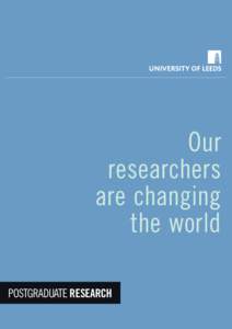 University of Leeds, Undergraduate Prospectus 2013 cover